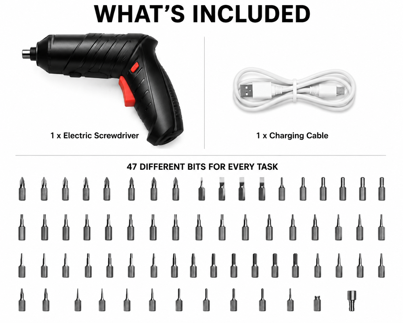 VoltixPro™ 47-in-1 Precision Electric Screwdriver Kit